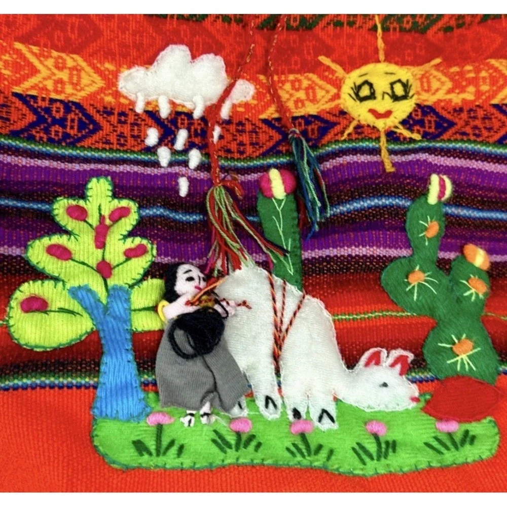 Isabella‎ Mia Peruvian Mulitcolor Llama Cactus Sun Backpack